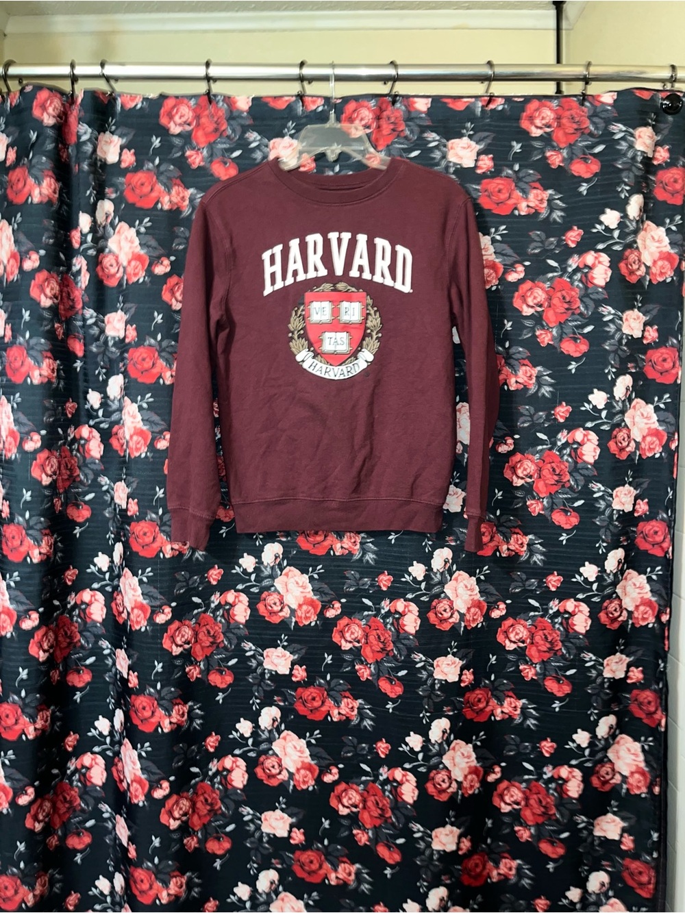 Women's Maroon Harvard Crewneck Sweatshirt - Collegiate Pullover